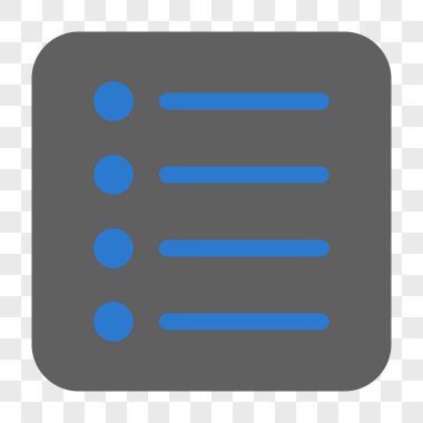 Öğeleri yuvarlak kare düğme