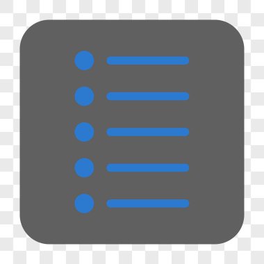 Öğeleri yuvarlak kare düğme