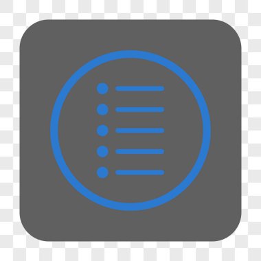 Öğeleri yuvarlak kare düğme