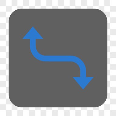 Ters viraj ok yuvarlak kare düğme