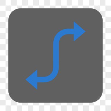 Ters viraj ok yuvarlak kare düğme