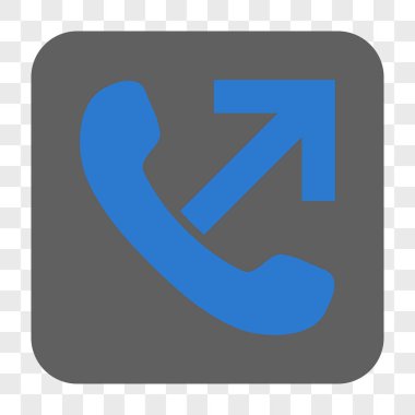 Çağrı giden yuvarlak kare düğme