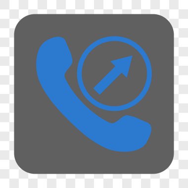 Çağrı giden yuvarlak kare düğme