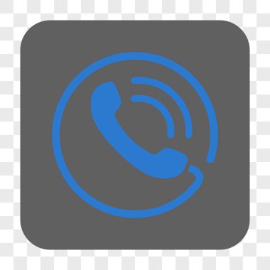 Telefon görüşmesi yuvarlak kare düğme