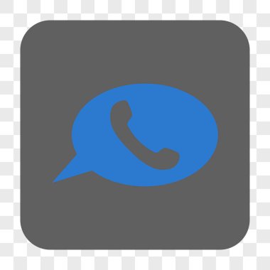 Telefon mesajı yuvarlak kare düğme