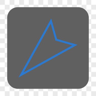 İşaretçi sol aşağı kare düğme yuvarlak