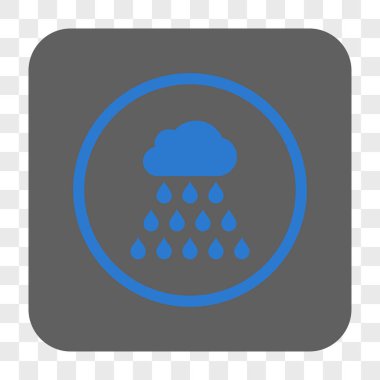 Yağmur bulutu yuvarlak kare düğme