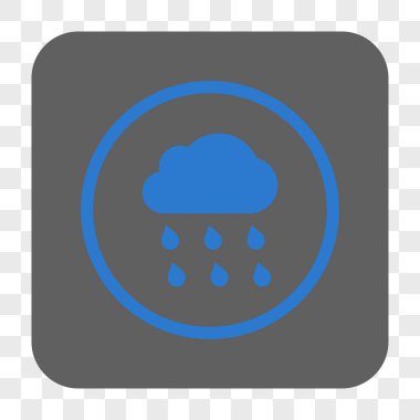 Yağmur bulutu yuvarlak kare düğme