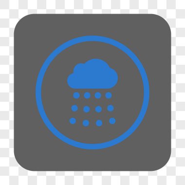 Yağmur bulutu yuvarlak kare düğme