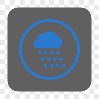 Yağmur bulutu yuvarlak kare düğme