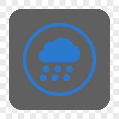 Yağmur bulutu yuvarlak kare düğme