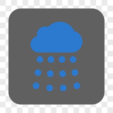 Yağmur bulutu yuvarlak kare düğme