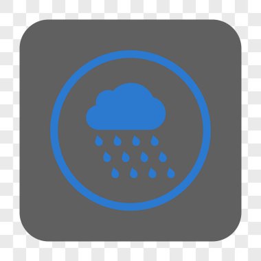 Yağmur bulutu yuvarlak kare düğme