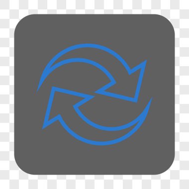 Yenile okları yuvarlak kare düğmesi