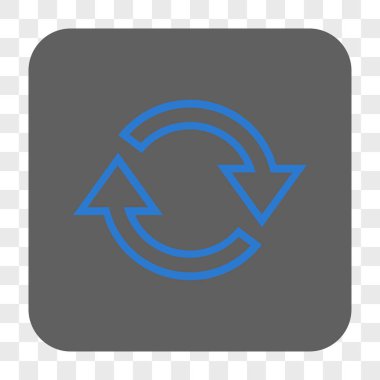 Yenile okları yuvarlak kare düğmesi