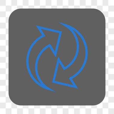 Yenile okları yuvarlak kare düğmesi