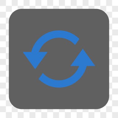 Yenile okları yuvarlak kare düğmesi