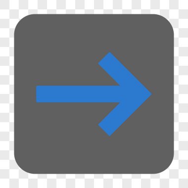 Sağ ok yuvarlak kare düğme