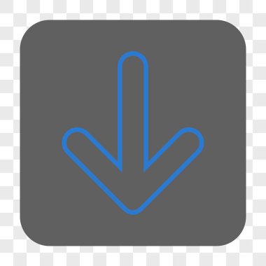 Yuvarlatılmış Kare düğme aşağı yönlü ok