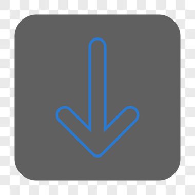 Yuvarlatılmış Kare düğme aşağı yönlü ok