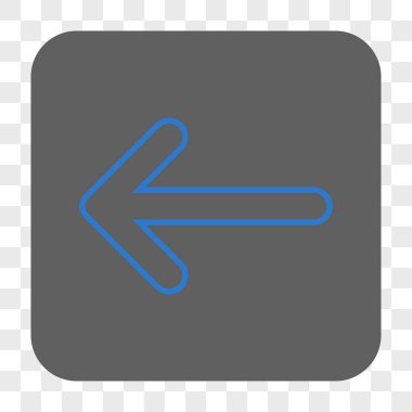 Yuvarlak ok sol yuvarlak kare düğme