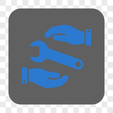 Hizmet yuvarlak kare düğme