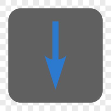 Yuvarlatılmış Kare düğme aşağı ok keskin