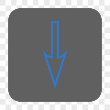 Yuvarlatılmış Kare düğme aşağı ok keskin