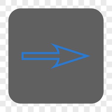 Keskin ok sağ yuvarlak kare düğme