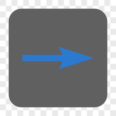 Keskin ok sağ yuvarlak kare düğme