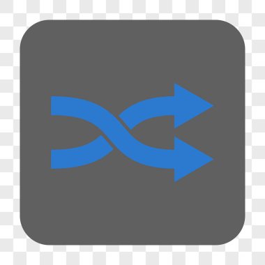 Shuffle oklar sağ yuvarlak kare düğme