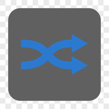 Shuffle oklar sağ yuvarlak kare düğme