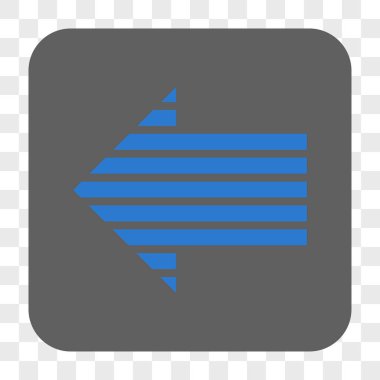 Şerit ok sol yuvarlak kare düğme