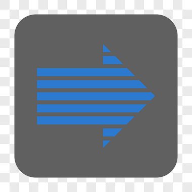 Şerit ok sağ yuvarlak kare düğme