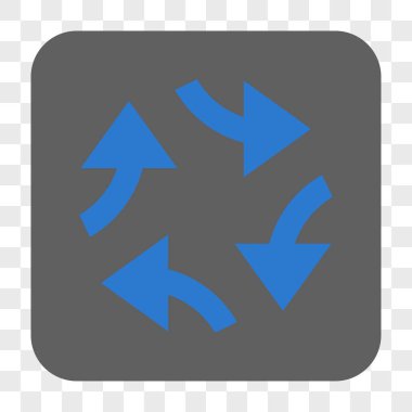 Girdap okları yuvarlak kare düğme