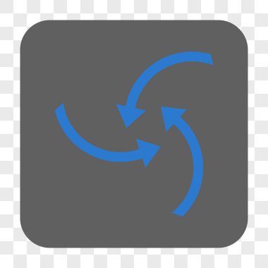 Girdap okları yuvarlak kare düğme