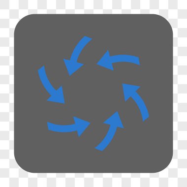 Girdap okları yuvarlak kare düğme