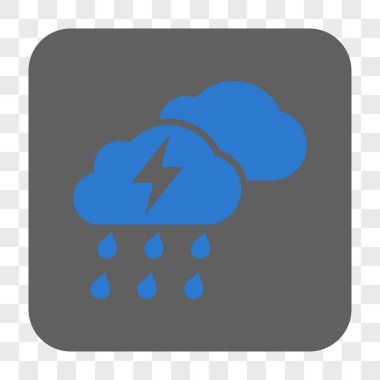 Fırtına bulutları yuvarlak kare düğme