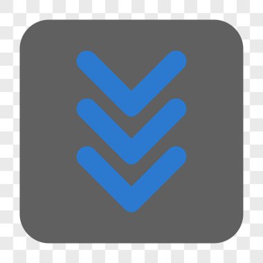 Yuvarlatılmış Kare düğme aşağı çift ok ucu