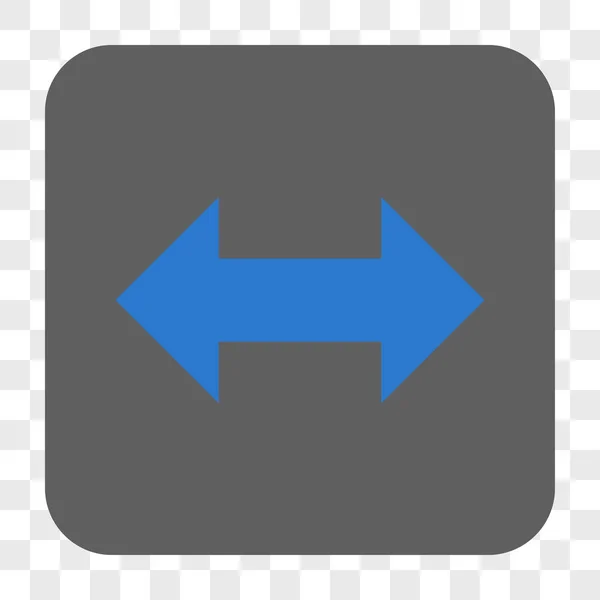 Flèches d'échange horizontales Bouton carré arrondi — Image vectorielle