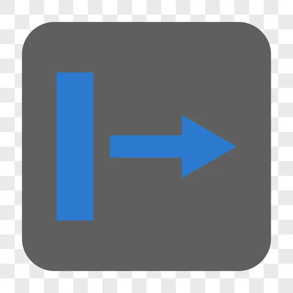 Tirez à droite arrondi bouton carré — Image vectorielle
