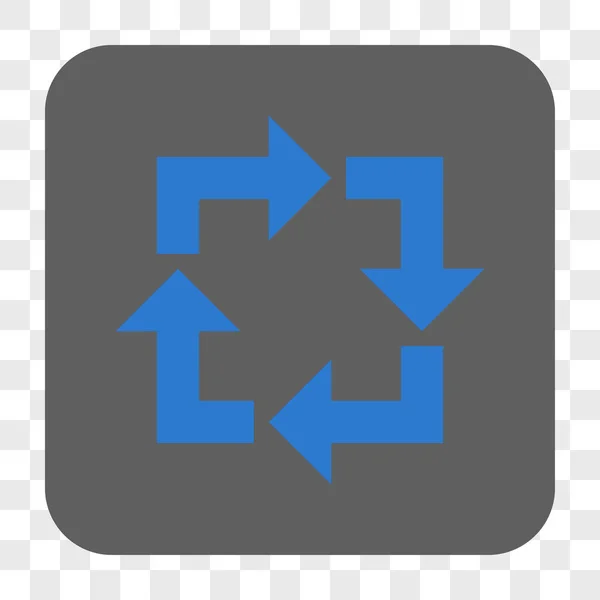 Reciclar botão quadrado arredondado — Vetor de Stock