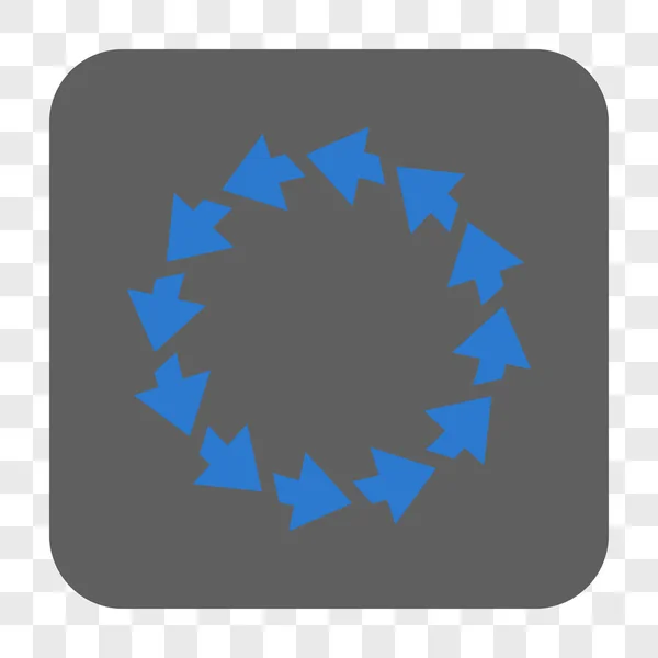 Rotation CCW rond bouton carré — Image vectorielle