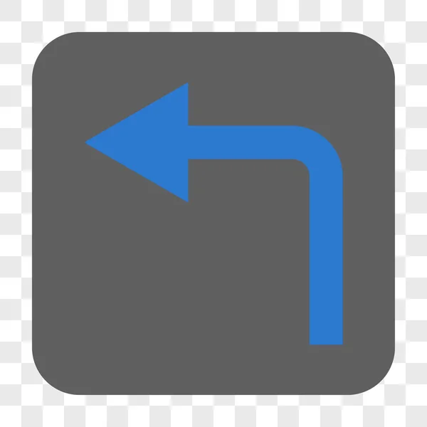 Поверніть ліву закруглену квадратну кнопку — стоковий вектор