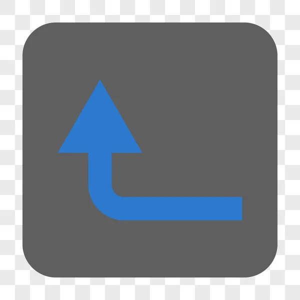 Tourner vers l'avant arrondi bouton carré — Image vectorielle
