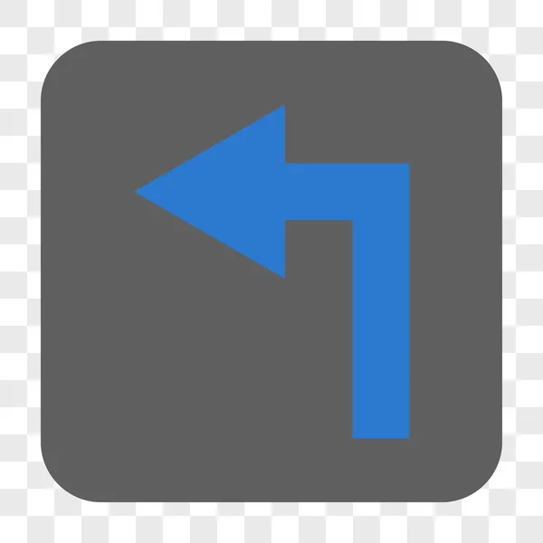 Tournez à gauche rond bouton carré — Image vectorielle