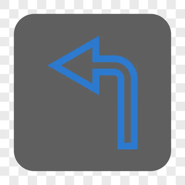 Turn Left afgerond vierkante knop — Stockvector