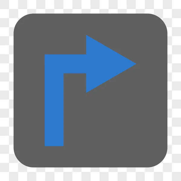Tournez à droite rond bouton carré — Image vectorielle