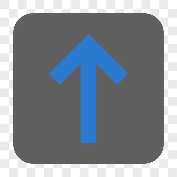 上向きの矢印は丸い正方形ボタン — ストックベクタ