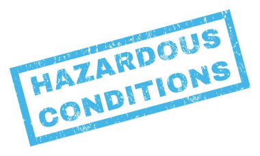 Tehlikeli koşullar lastik damgası